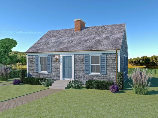 Cape Cod Home Design Rendering